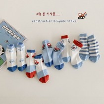 韓國新款網眼兒童襪組 嘟嘟車隊