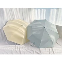 氣質純色 折疊防曬晴雨兩用自動傘