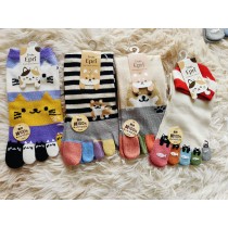 日本直送可愛動物純棉五趾襪