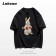日系趣味兔子情侶短袖上衣t恤