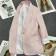韓系春季淺粉色刺繡小姊姊西裝外套